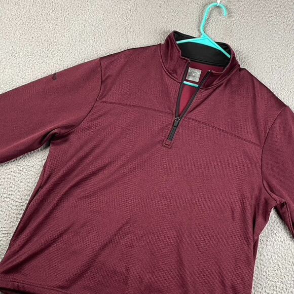 Callaway 1/4 Zip Pullover Sweater Men's Large Red Athletic Preppy Sports Golf - Picture 4 of 8